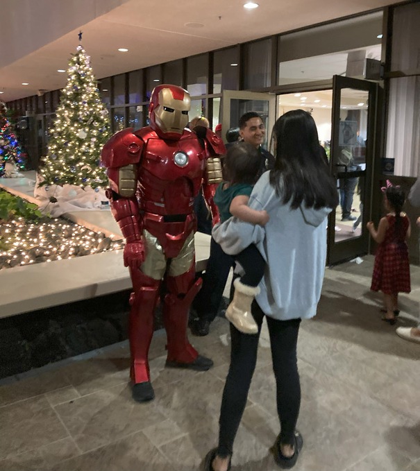 Person in Ironman costume