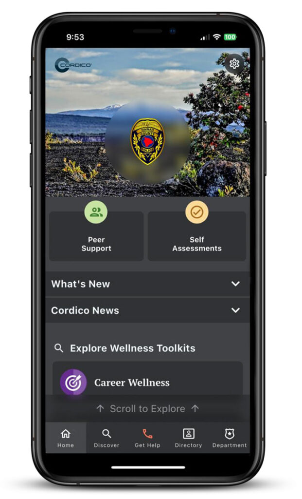 Wellness app screenshot