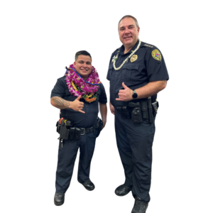 Picture of Officer Rodney De Lima adn Chief Ben Moszkowicz