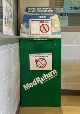 Drug takeback drop box